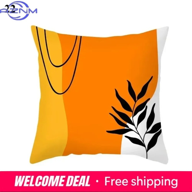 Century Textile & Sewing Supply Reviews - Boho Orange Abstract Cushion Cover Mid
