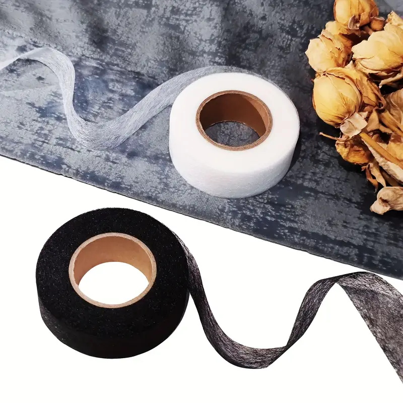 Hem Tape Fusible - 2Roll Black White Double-sided Interlining Adhesive
