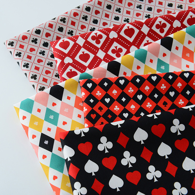 Sewing And Textile - Ins Poker Element Cotton Digital Printing