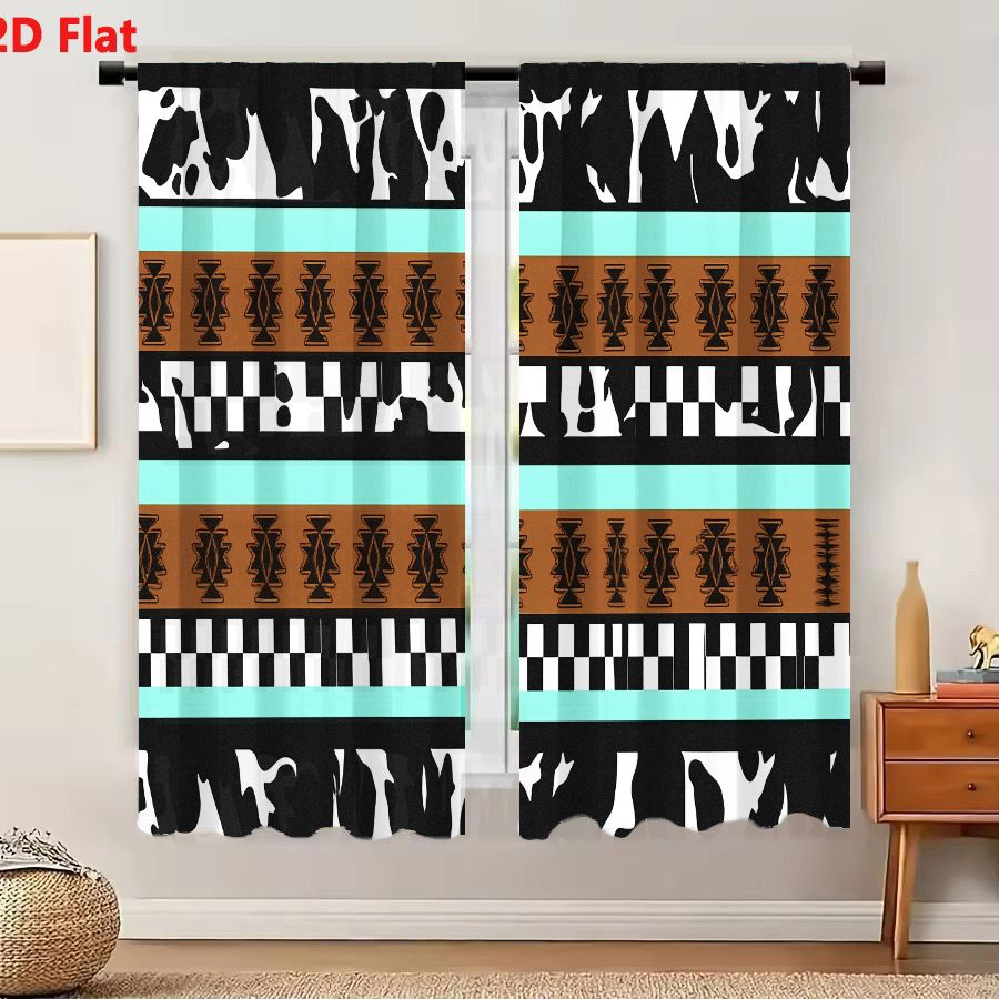 Century Textile & Sewing Supply Reviews - 2Pcs Curtains 2D Flat Geometric Abstract