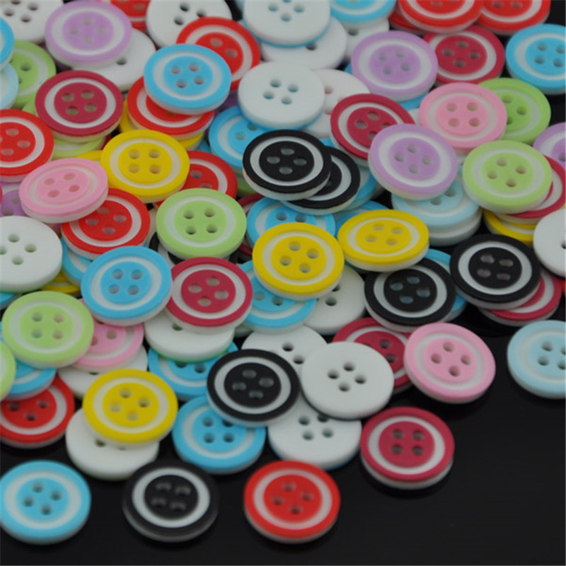 Button Hole Cutter - 50/100pcs Mixed Resin 4 Holes Shank
