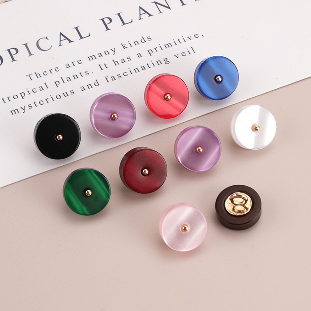Button Hole Cutter - 20PCS Of Colourful Resin Metal Foot