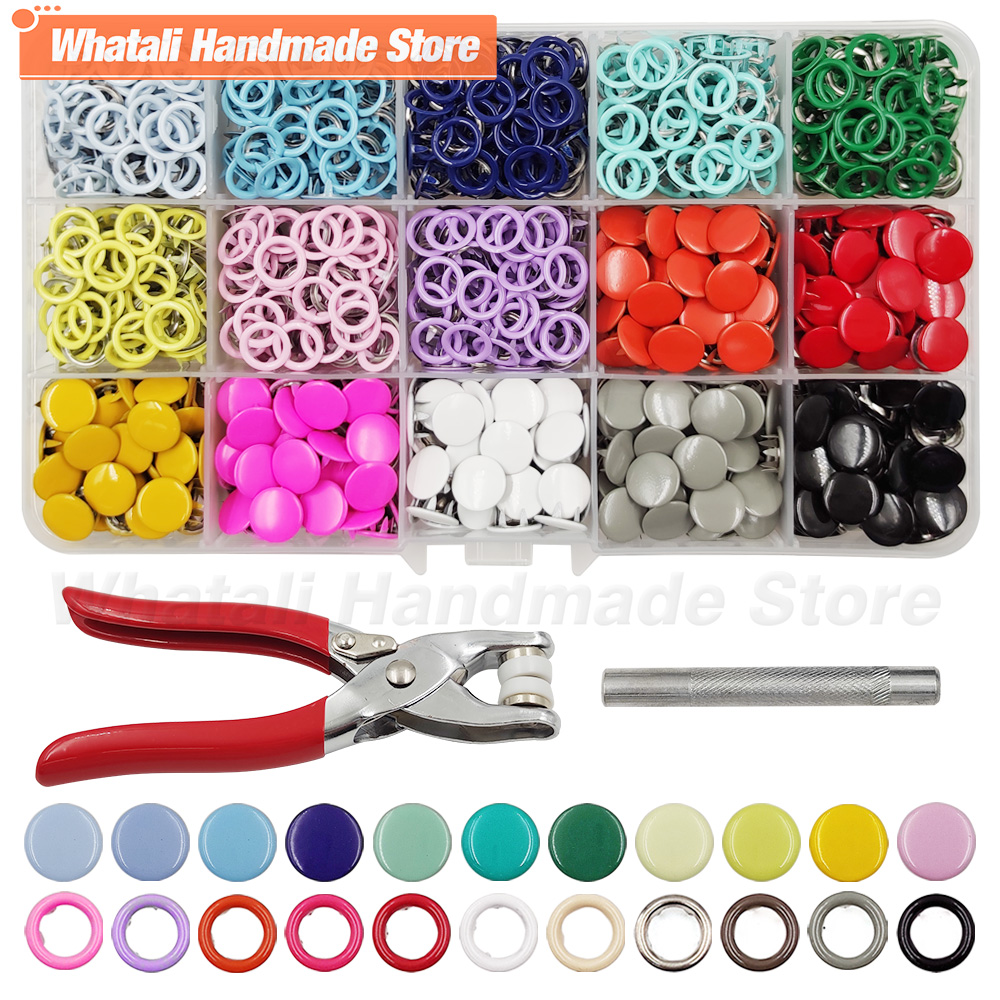 Snap Button Plier - 9.5mm Metal Prong Snap Fasteners With