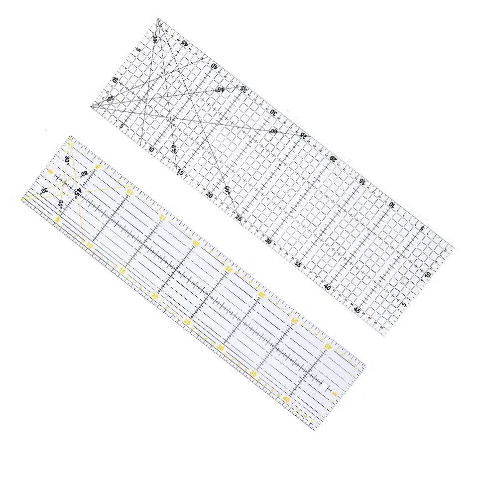 Sewing Gauge Ruler - Fenrry Multisize Acrylic Patchwork Ruler Transparent