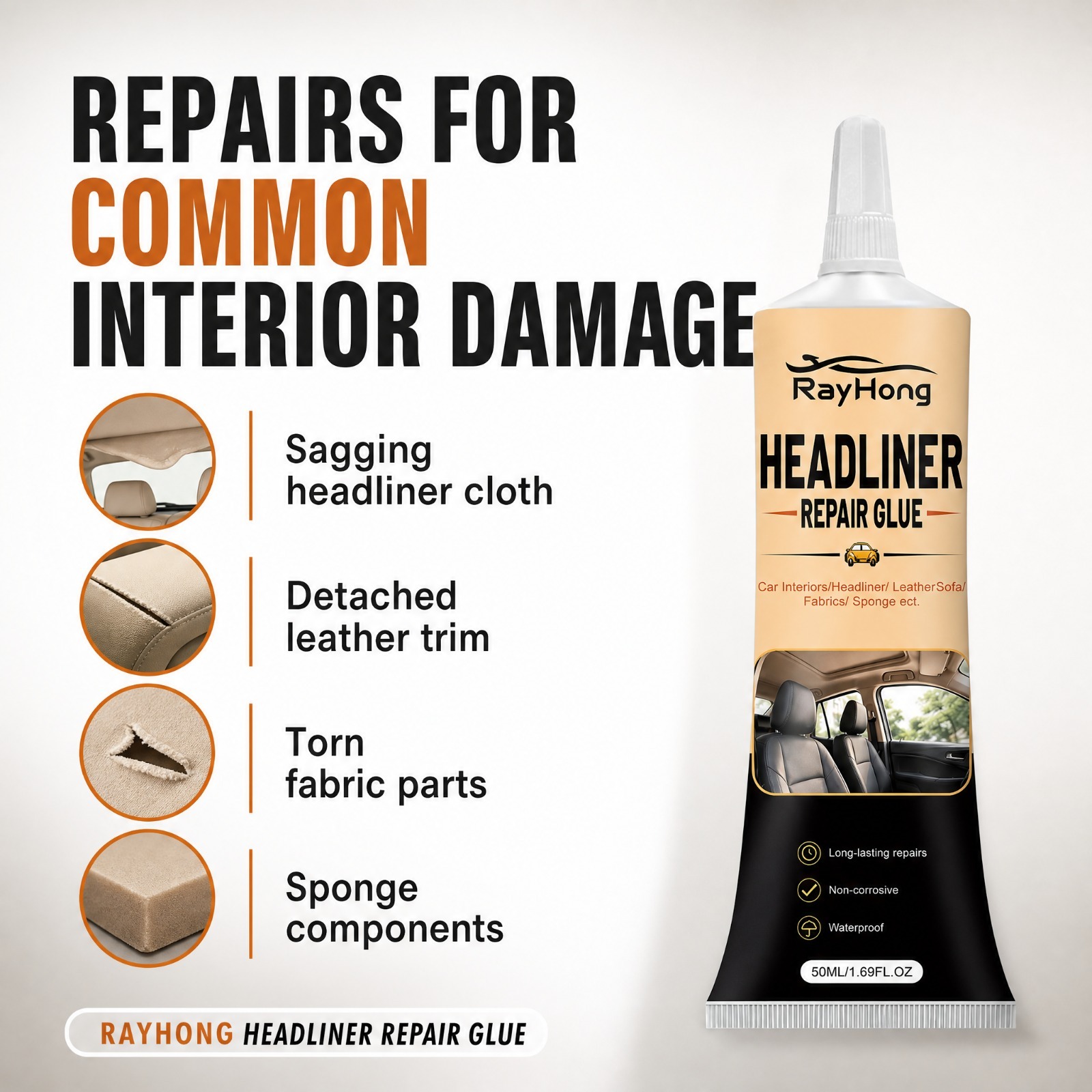 Headliner Repair Glue Car Roof - Fabric Glue Bond recension och pris