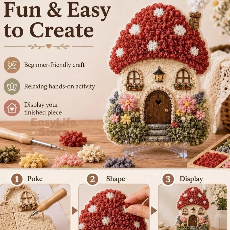 Whimsical Village 3D Fabric Po - Textile Sewing Techniques recension och pris