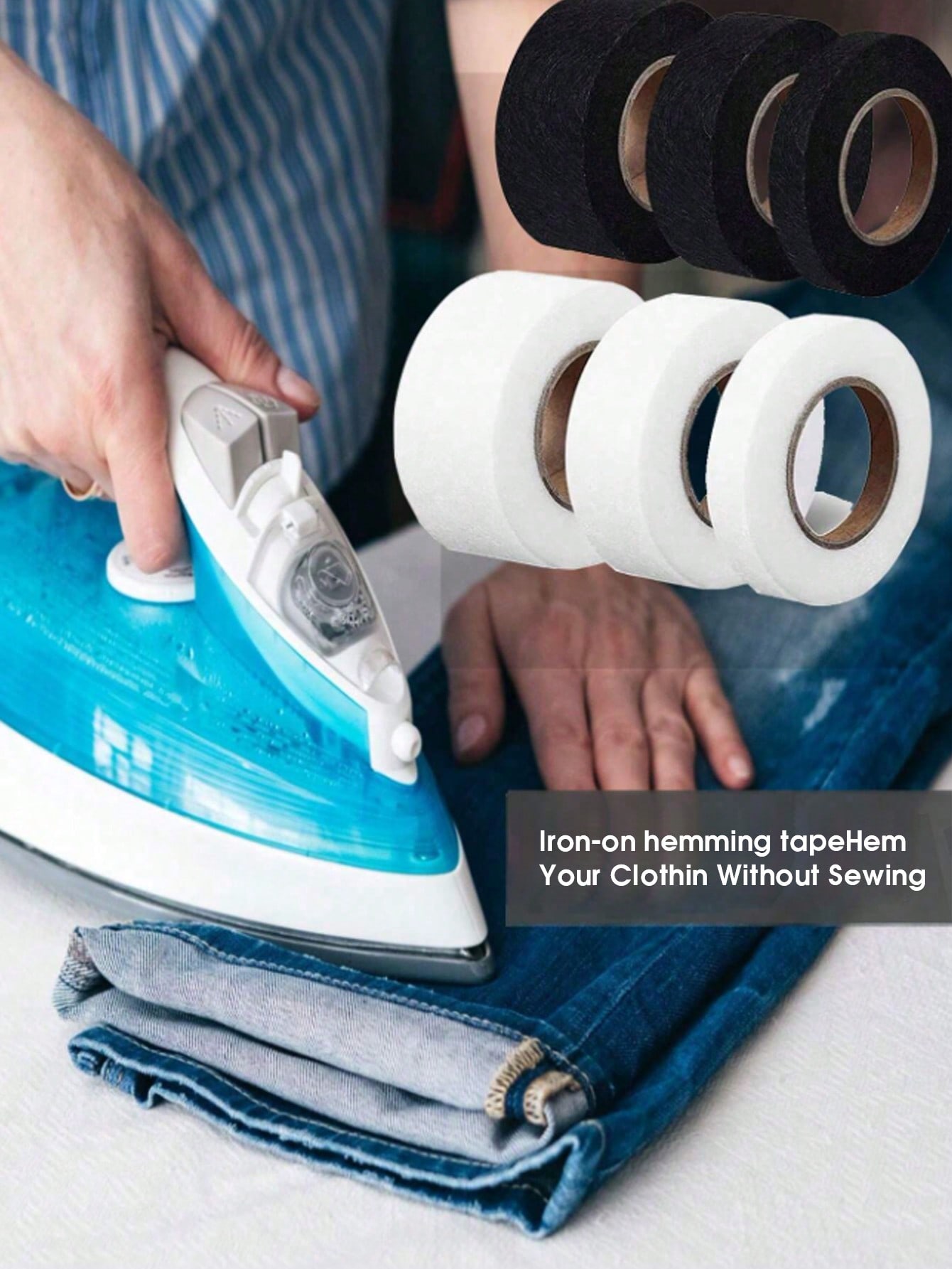 1pc Double-Sided Iron-On Hemmi - Hem Tape Fusible recension och pris