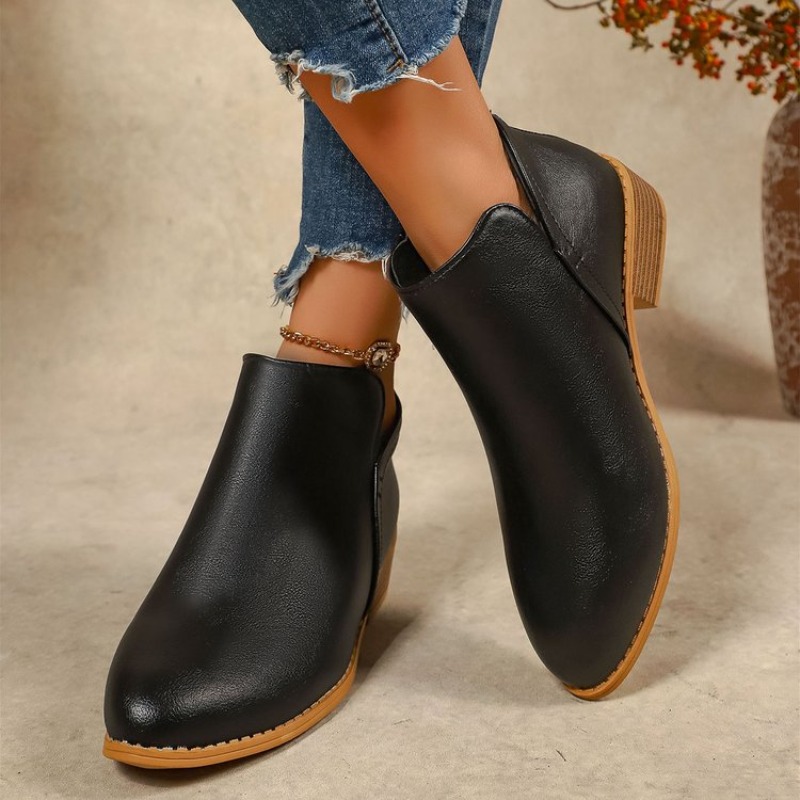 Women's Ankle Boots Round Toe  - Sewing Zipper recension och pris