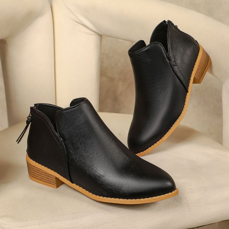 Women's Ankle Boots Round Toe  - Sewing Zipper recension och pris