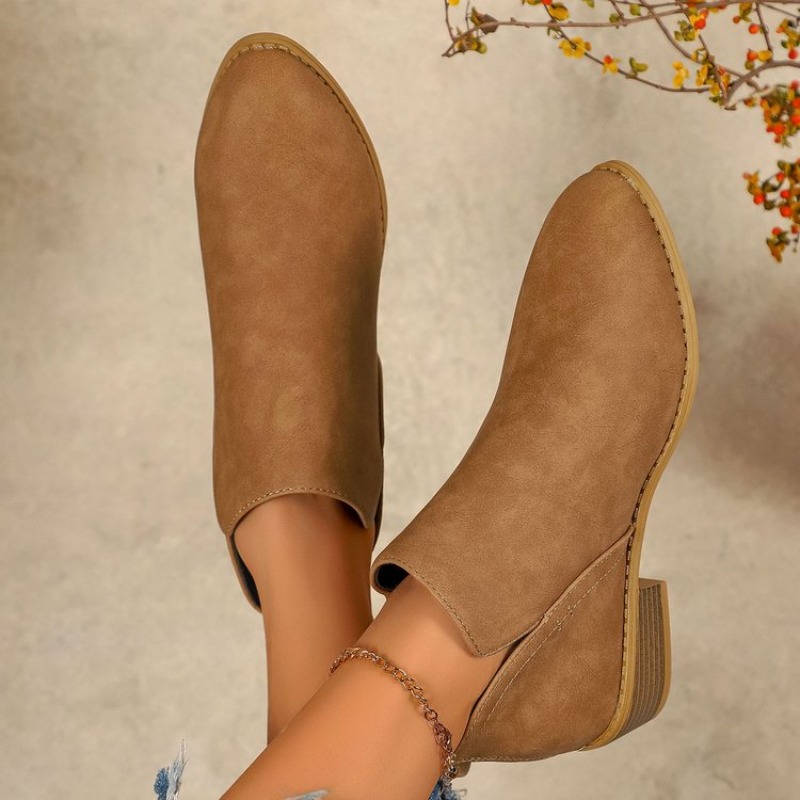 Women's Ankle Boots Round Toe  - Sewing Zipper recension och pris