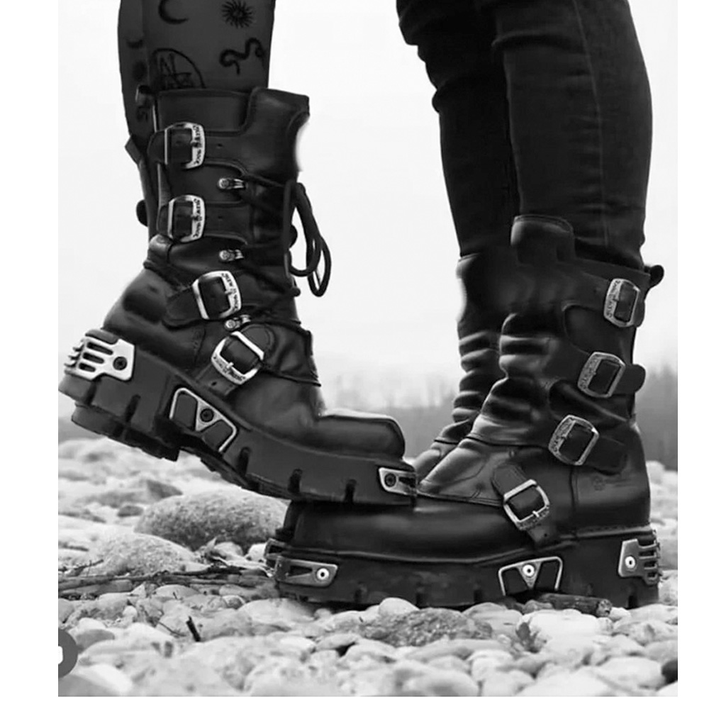 New Men's Punk Motorcycle Boot - Sewing Zipper recension och pris
