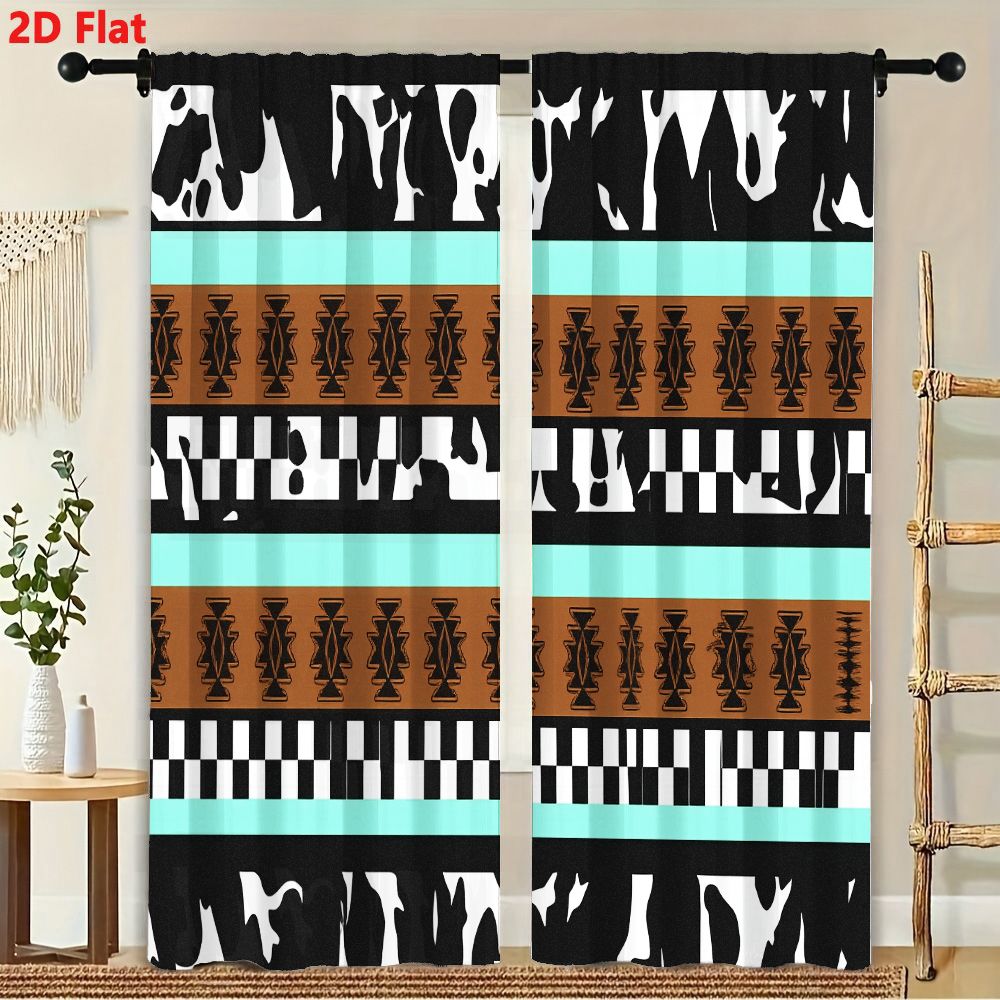 2Pcs Curtains 2D Flat Geometri - Century Textile & Sewing Supply Reviews recension och pris