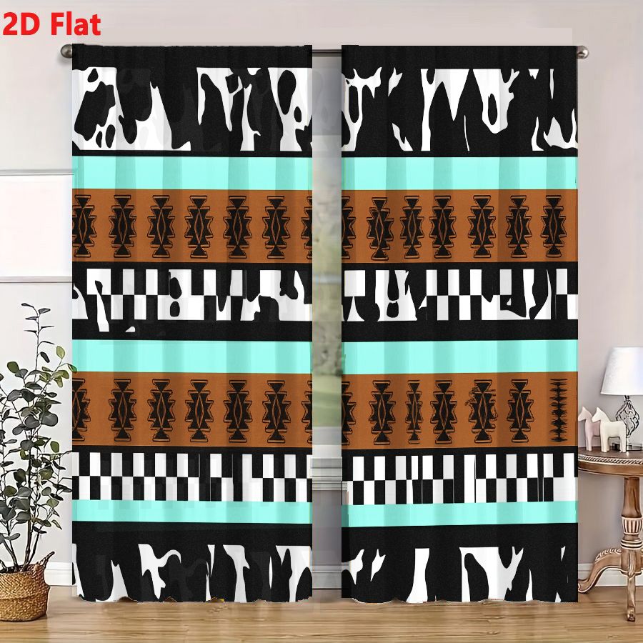 2Pcs Curtains 2D Flat Geometri - Century Textile & Sewing Supply Reviews recension och pris