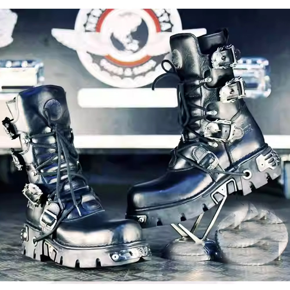 New Men's Punk Motorcycle Boot - Sewing Zipper recension och pris