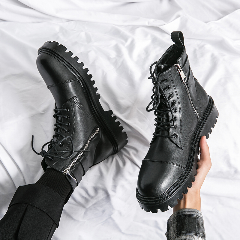 Brand Men's Naked Boots Fashio - Sewing Zipper recension och pris
