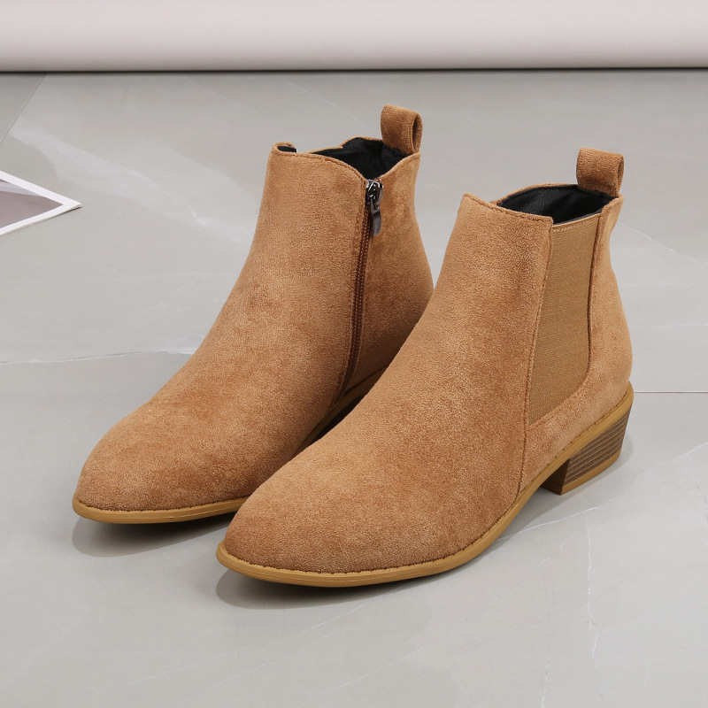 Women's Short Boots Autumn Poi - Sewing Zipper recension och pris