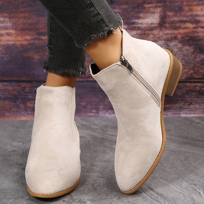 Women's Short Boots Autumn Poi - Sewing Zipper recension och pris