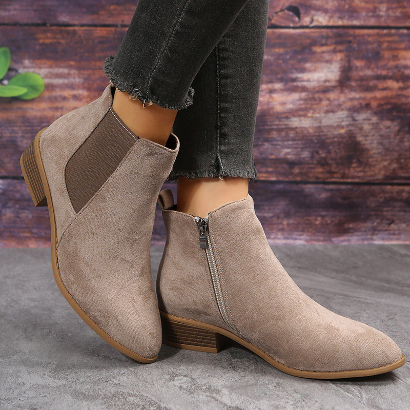 Women's Short Boots Autumn Poi - Sewing Zipper recension och pris