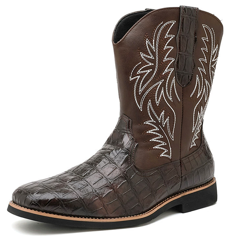 Retro Wide Toe Western Cowboy  - Sewing Embroidery Fabric recension och pris