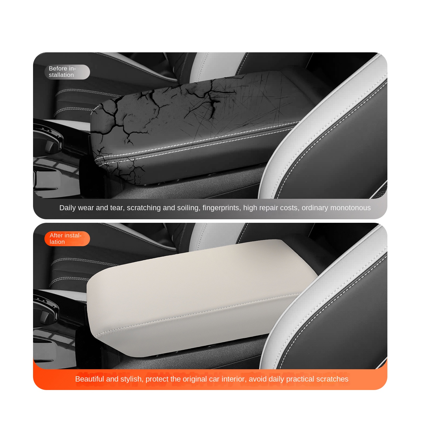 Hard Shell Leather Armrest Box - Sewing Knit recension och pris