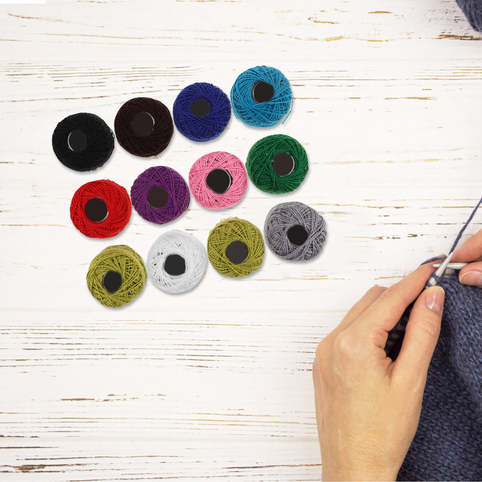 12Pcs Cotton Embroidery Floss  - Sewing Knit recension och pris