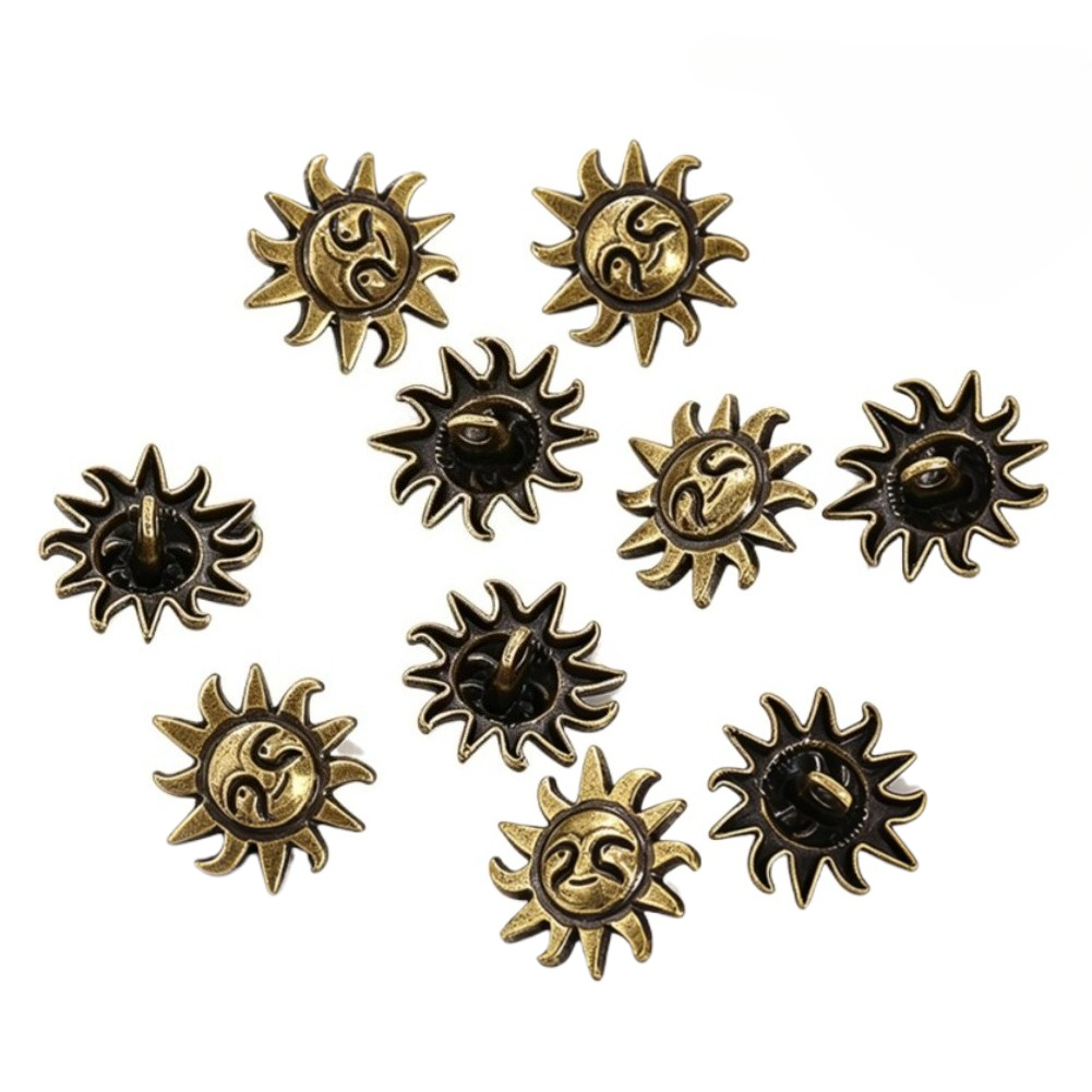 10pcs Metal Celestial Sun Face - Button Hole Cutter recension och pris