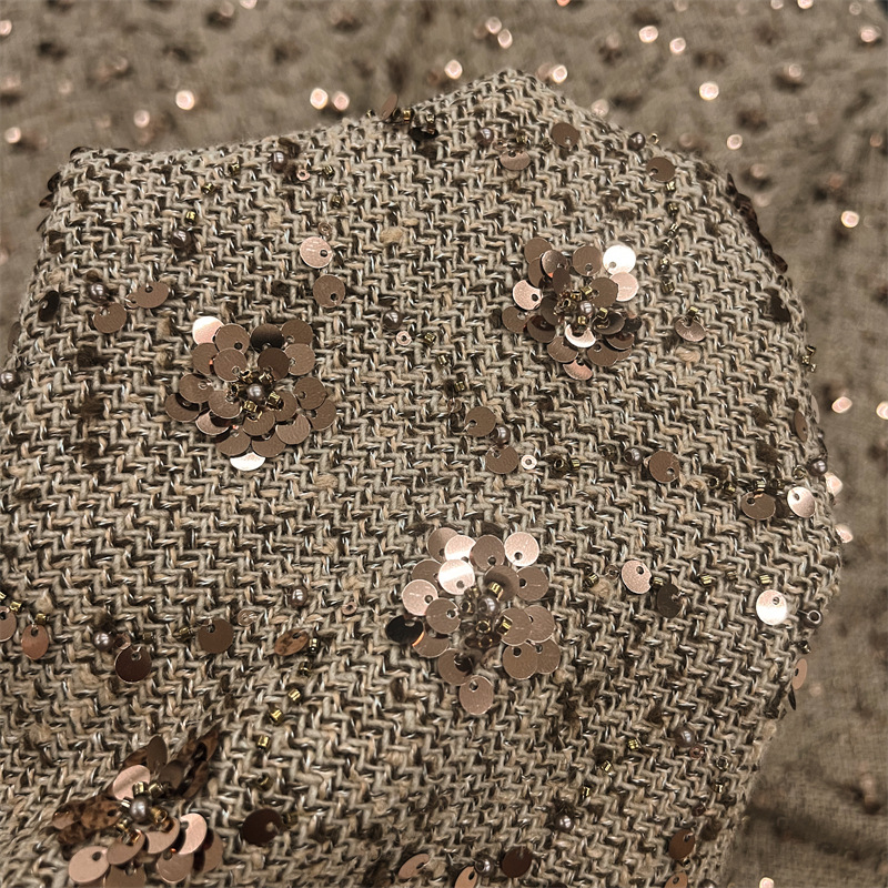 1 yard Heavy industry sequin e - Sewing Embroidery Fabric recension och pris